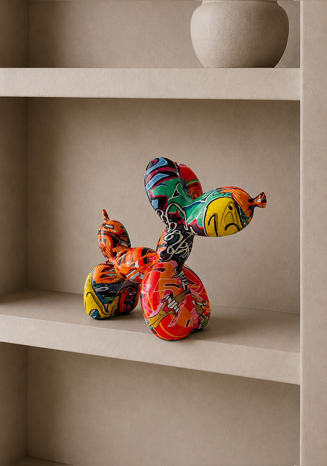 Rainbow Balloon Dog Sculpture
