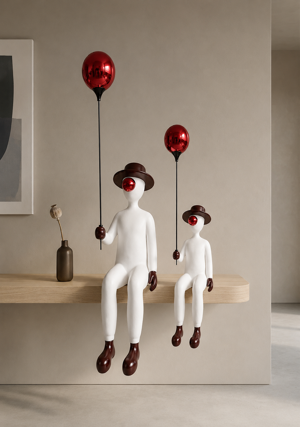 Floating Balloon Figure Sculpture