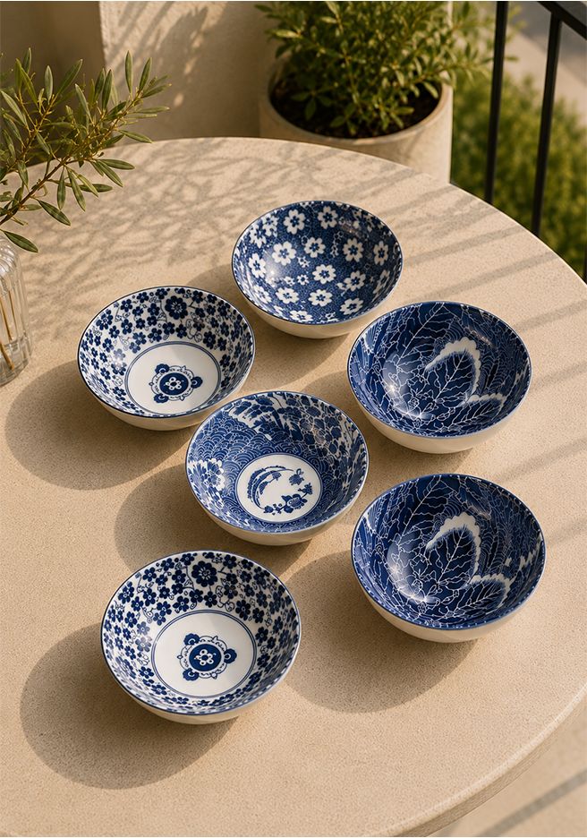Blue Heritage Ceramic Set of 6