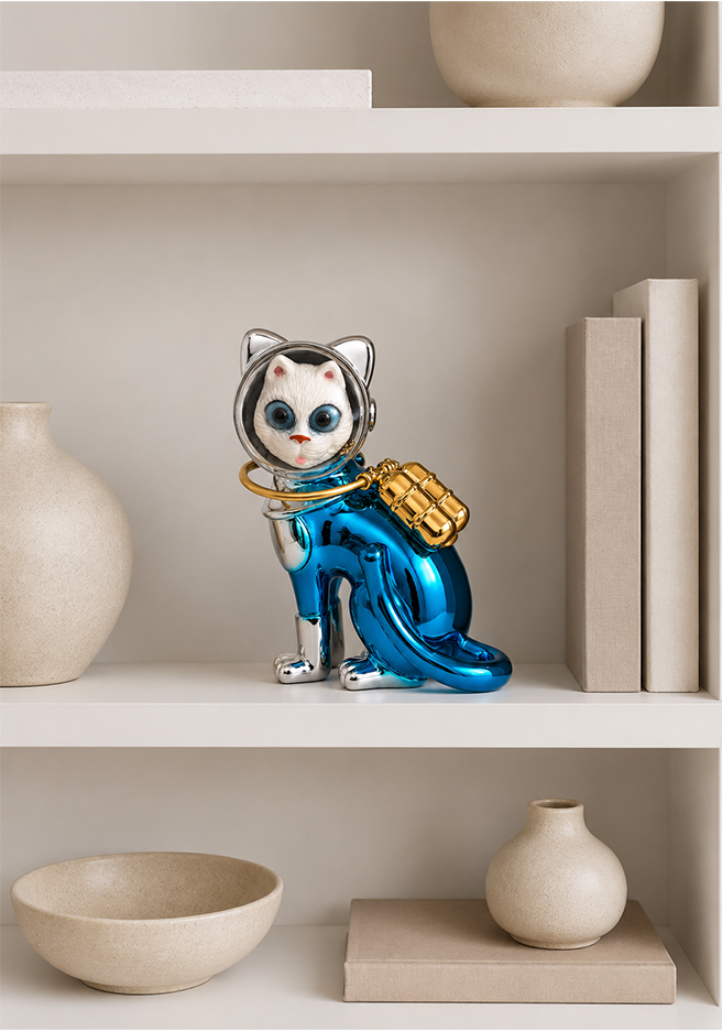 Astronaut Cat Sculpture
