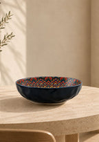 Midnight Mandala Serving Bowl
