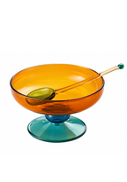 Amber Glass Dessert Bowl