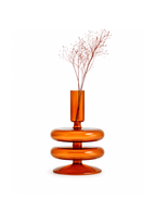 Amber Orb Glass Vase