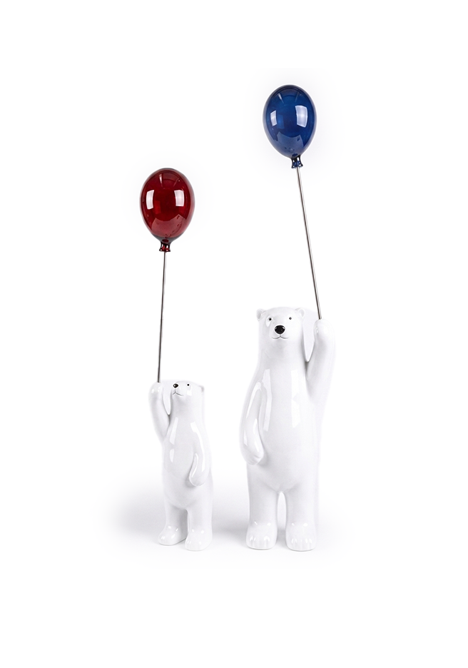 Balloon Bear Duo Sculpture