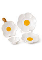 Sunny Egg Ceramic Dinnerware Set - 4 Pieces per Set