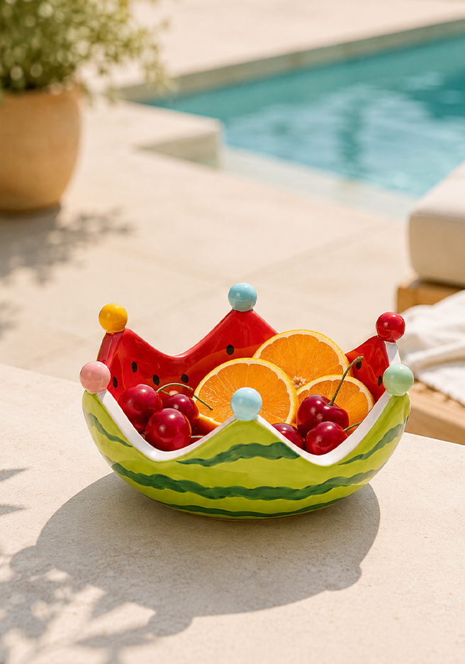 Watermelon Ceramic Fruit Bowl