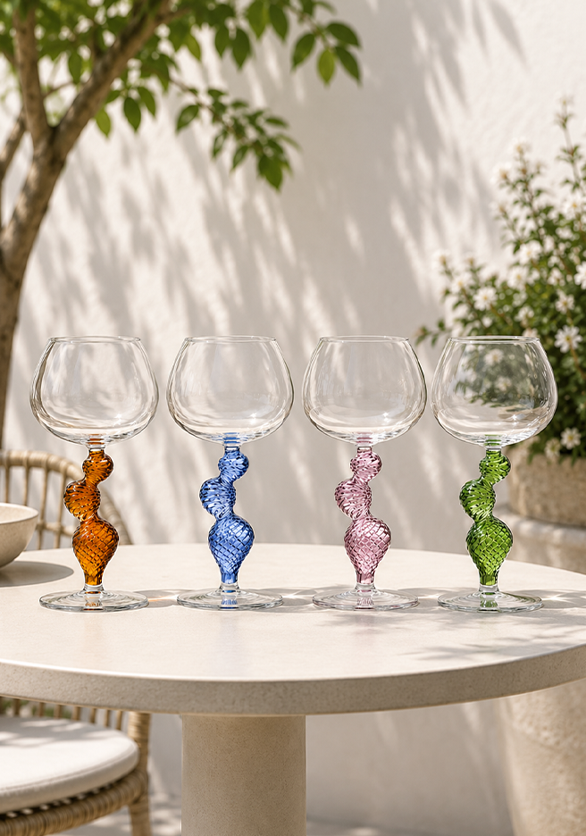 Twisted Stem Wine Glass Collection