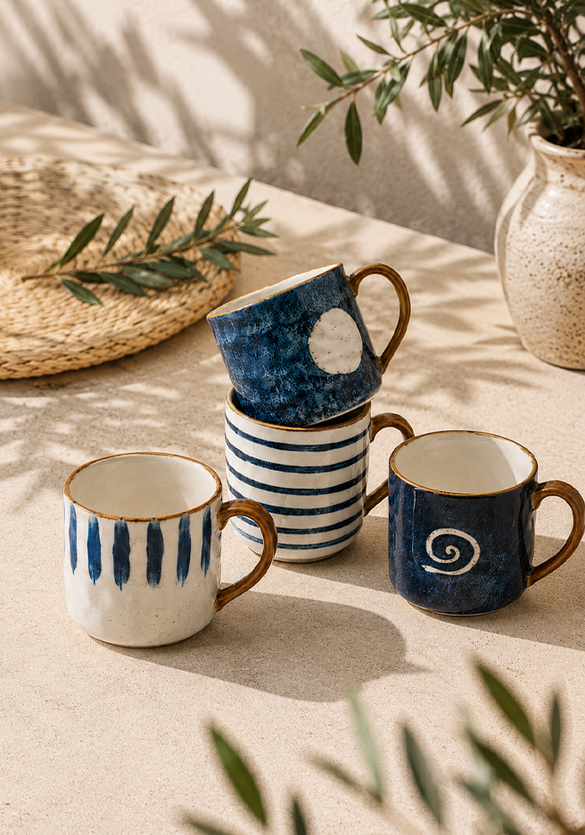 Mediterranean Stoneware Mug Collection