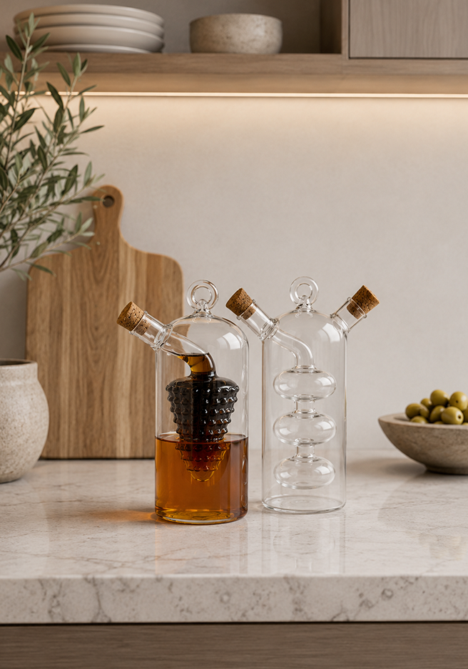Dual-Pour Glass Cruet