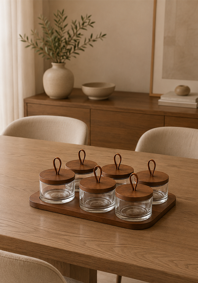 Glass Condiment Jar Collection