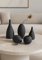 Organic Matte Vase Collection - Set of 5 Pieces