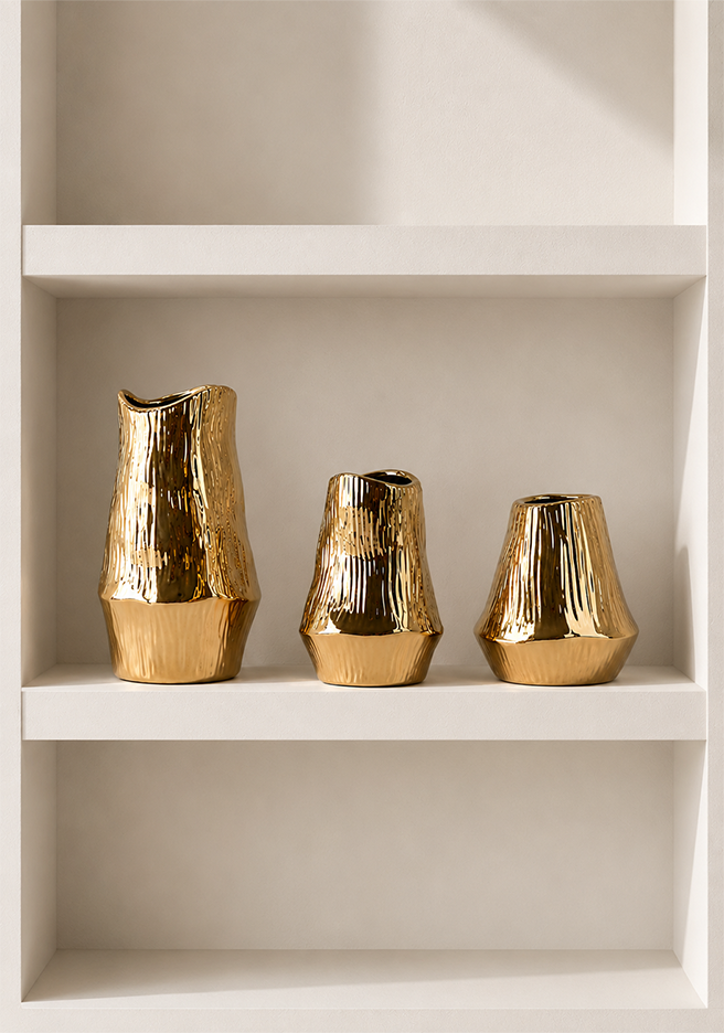 Lustre Gold Vase Collection