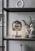 Smoked Glass Dome Table Lamp