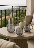 Faceted Glass Beverage Set