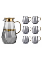 Faceted Glass Beverage Set