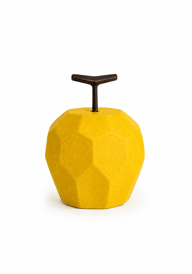 Geometric Apple Sculpture