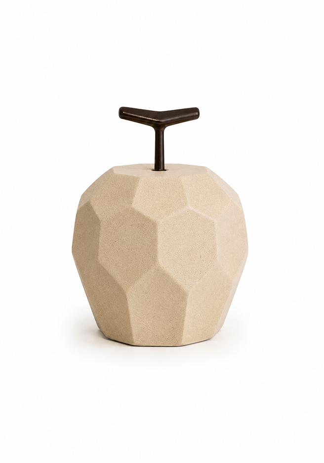Geometric Apple Sculpture