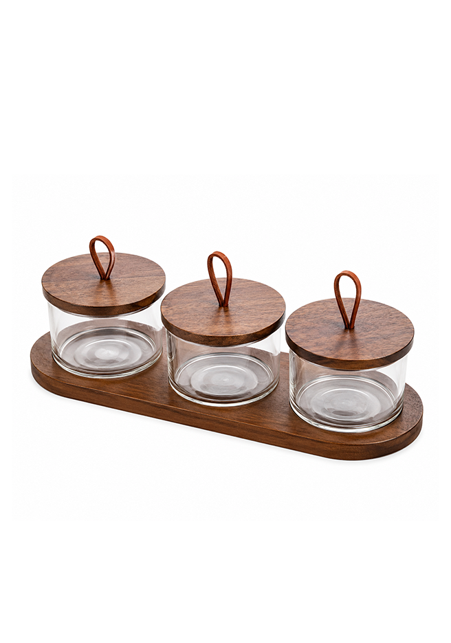 Glass Storage Jar Set - 4 Pieces per set