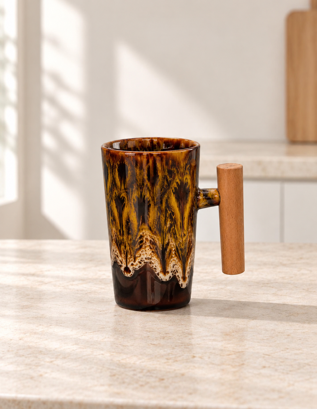 Elegant Wood Mug