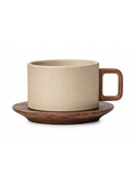 Minimalist Stoneware Cup & Saucer