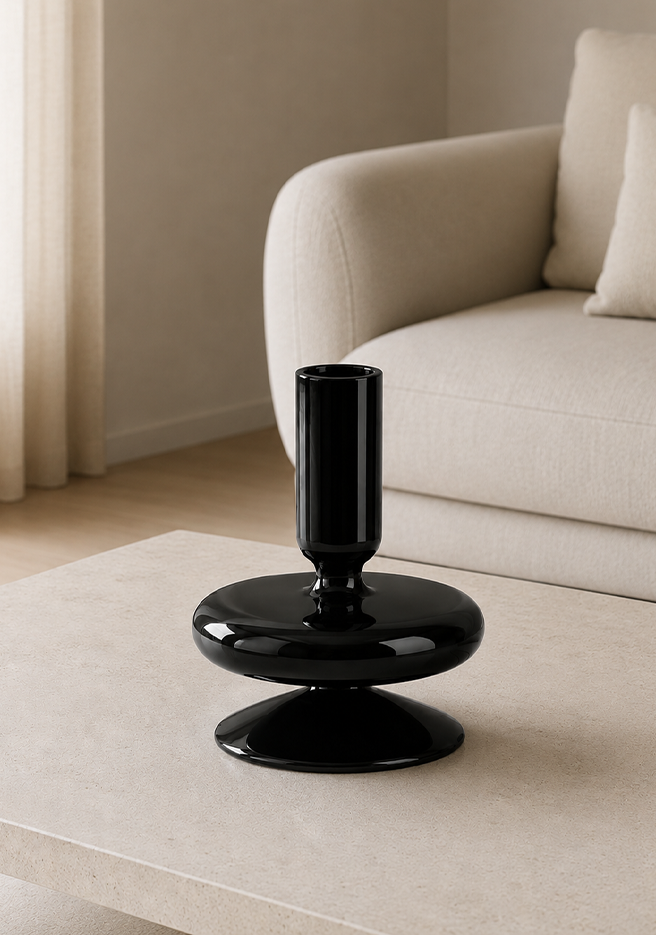 Obsidian Glass Vase