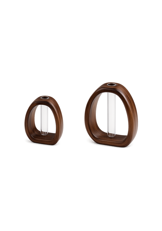 Organic Wood Bud Vase Set - 2 Pieces per set