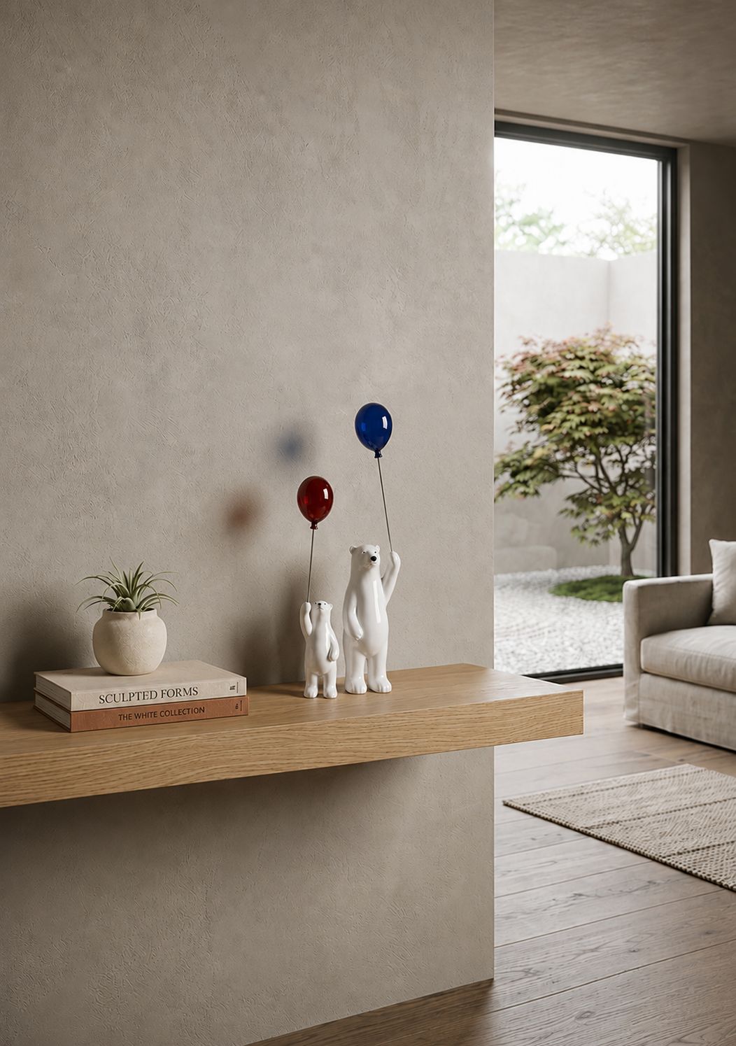 Balloon Bear Duo Sculpture