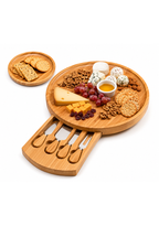 Round Cheese Board with Cutlery Drawer