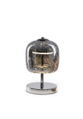 Smoked Glass Dome Table Lamp