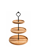 Three-Tier Wooden Serving Stand