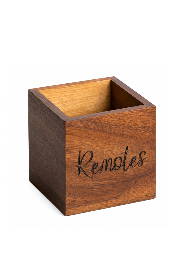 Walnut Remote Organizer