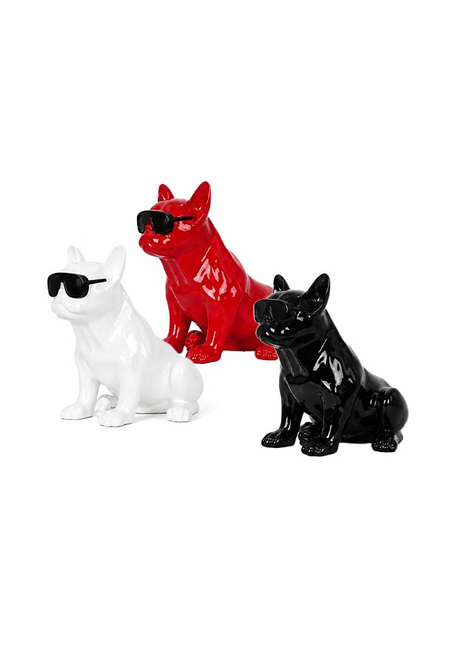 Cool Bulldog with Sunglasses Decorative Statue