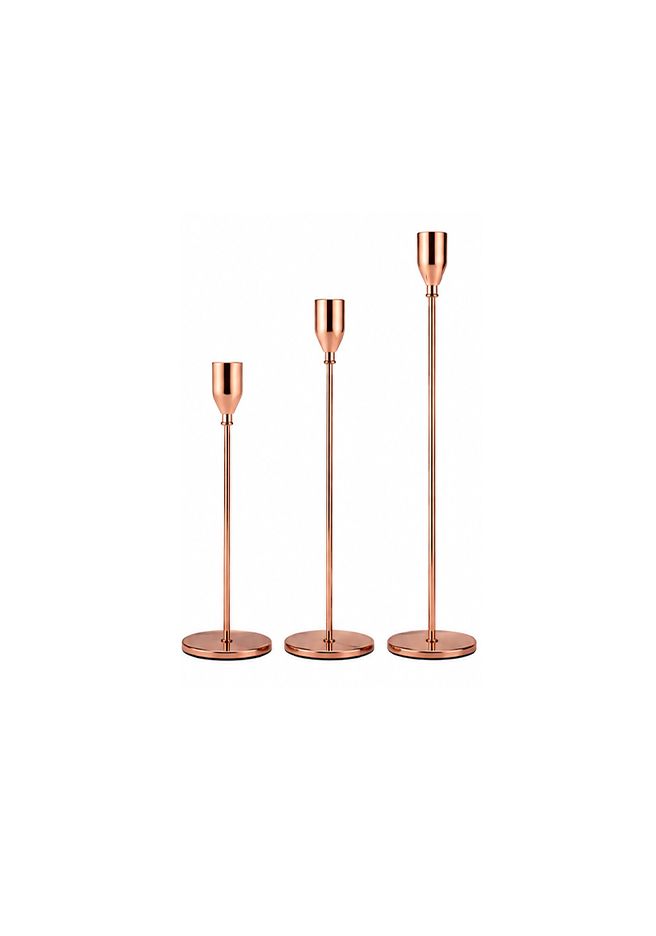 Elegant Metal Candle Holders – Set of 3