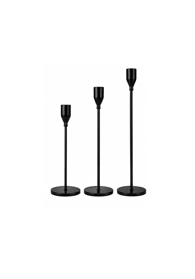 Elegant Metal Candle Holders – Set of 3