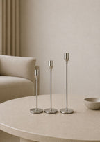 Elegant Metal Candle Holders – Set of 3