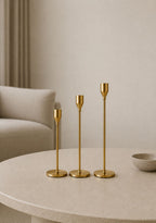 Elegant Metal Candle Holders – Set of 3