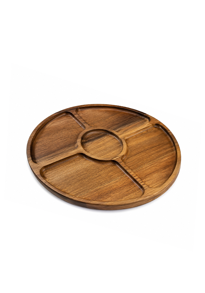 Wooden Snack & Dip Platter
