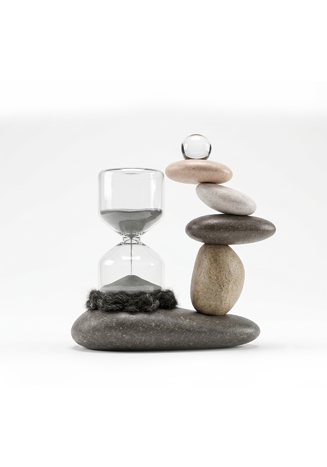 Zen Hourglass Sculpture