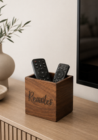 Walnut Remote Organizer