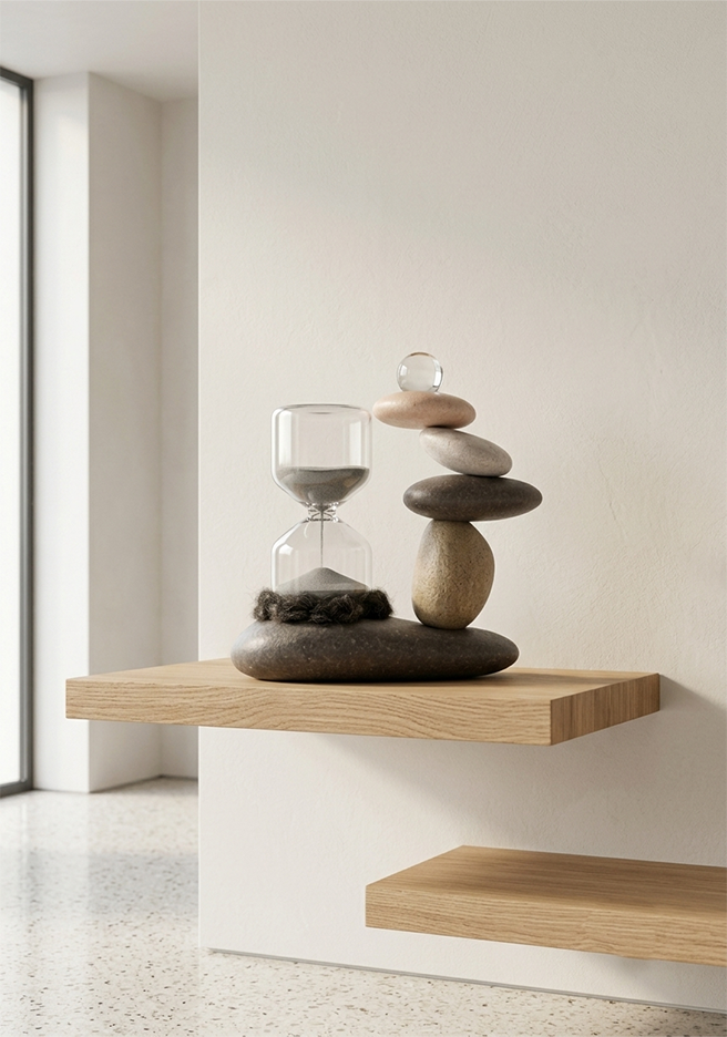 Zen Hourglass Sculpture