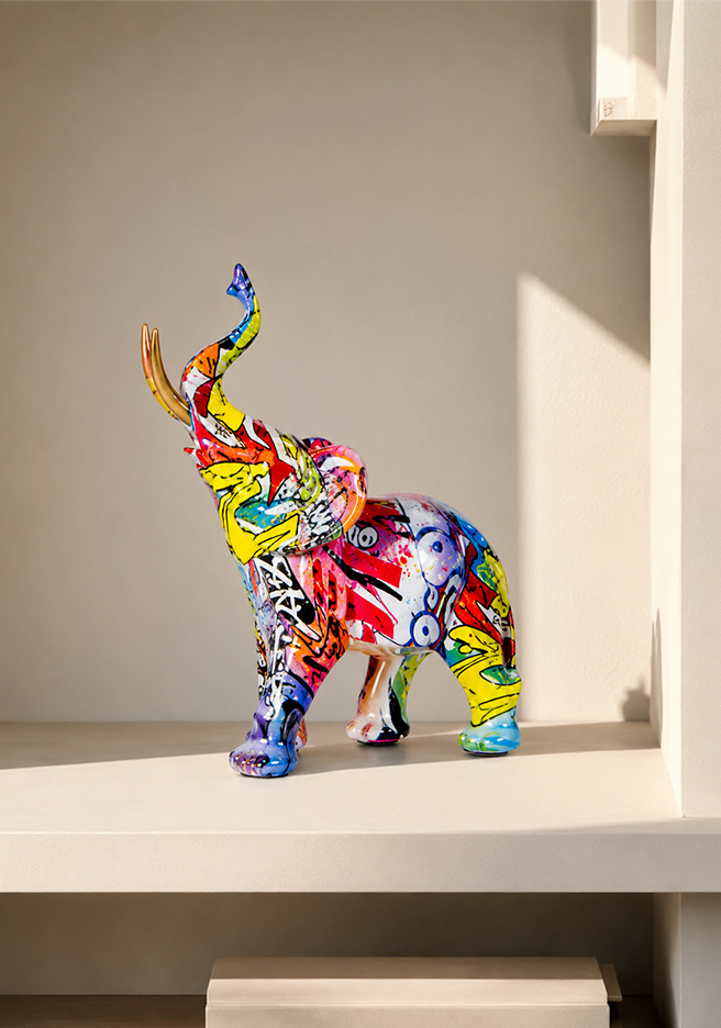 Pop Art Elephant Statue