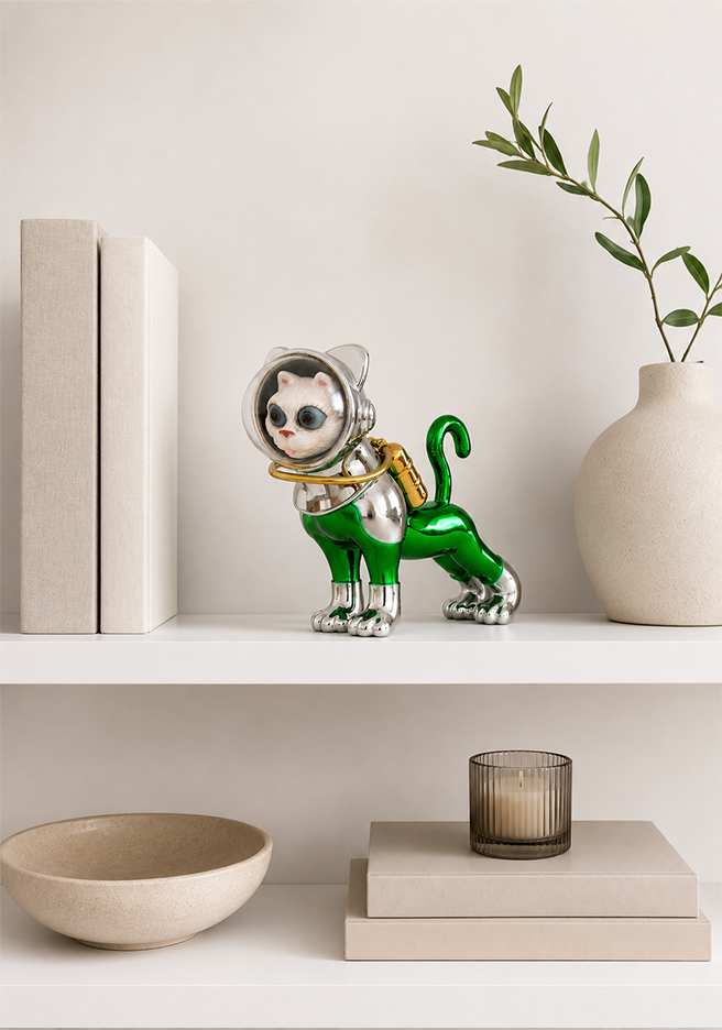 Astronaut Cat Sculpture