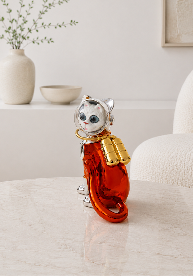 Astronaut Cat Sculpture