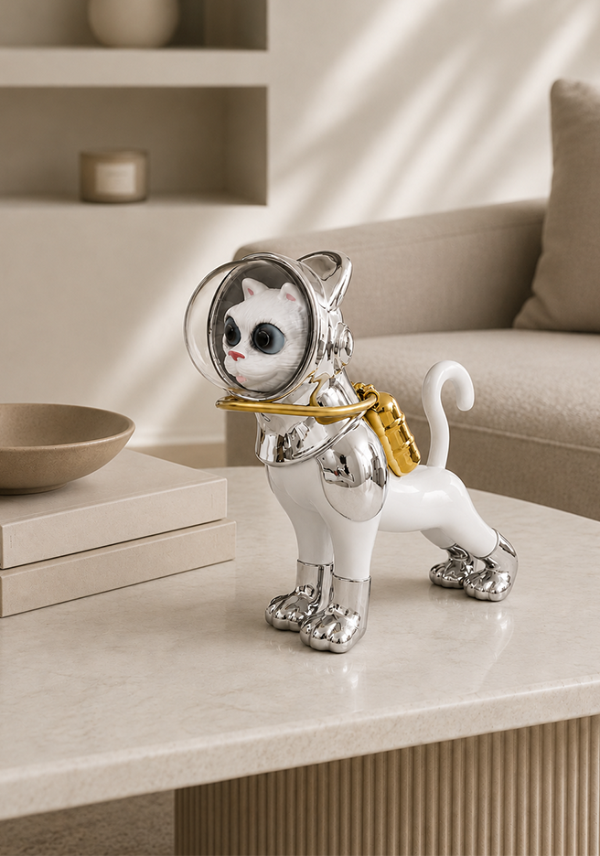 Astronaut Cat Sculpture